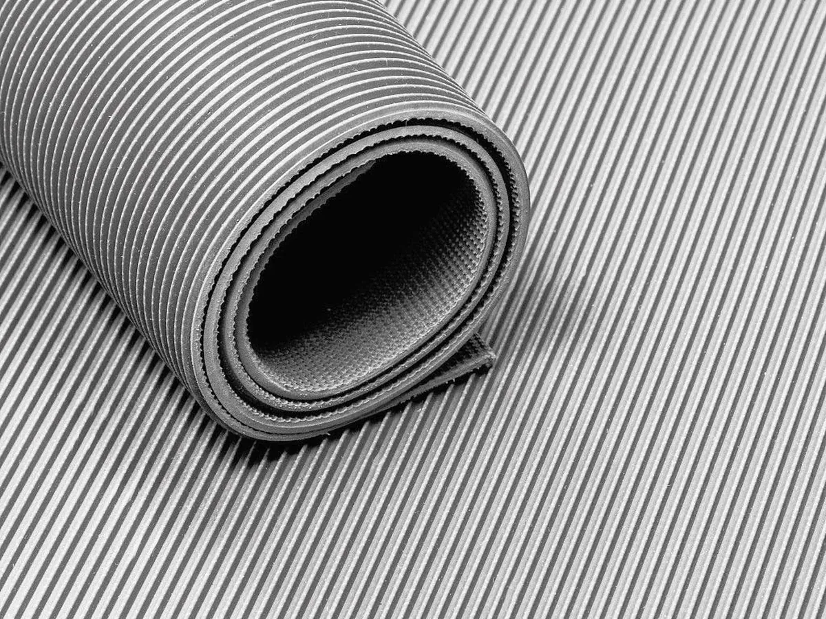 Matting — Fine rib · grey · 65 Sh A (RT-MAT65-RF-GY)