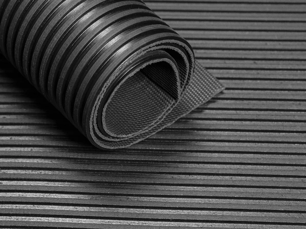 Matting — Block rib · black · 65 Sh A (RT-MAT65-RK-BK)