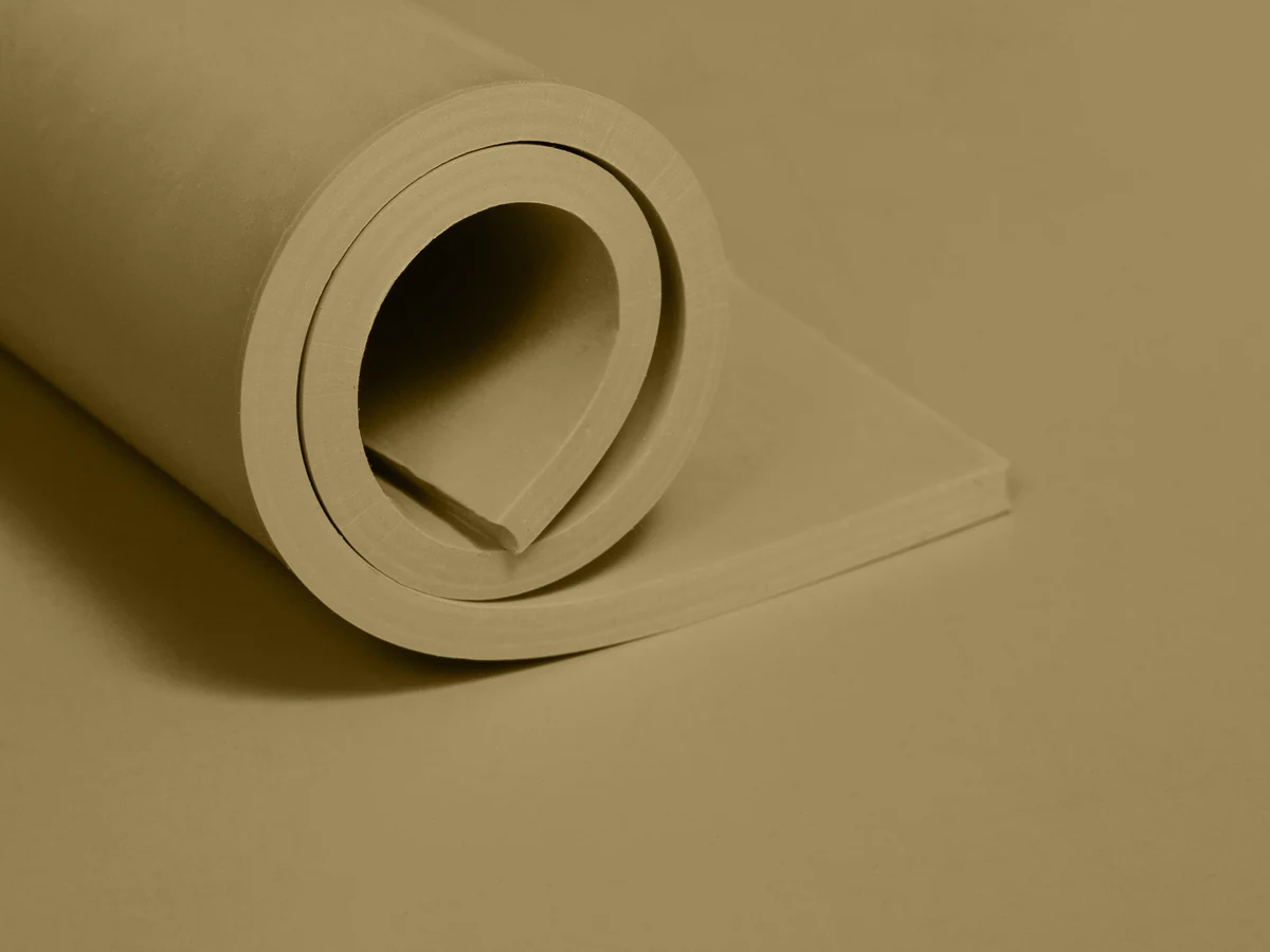 Natural rubber (NR) — Anti-abrasion · beige · 45 Sh A (RT-NR45-BE)