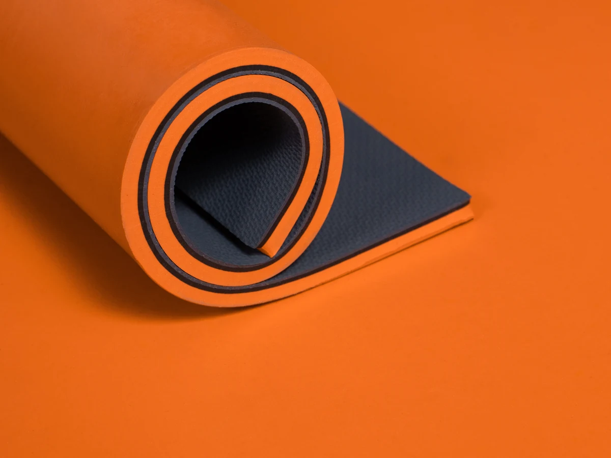 Wear-resistant — Anti-abrasion · orange · 50 Sh A · with bonding layer (BL) (RT-NR50-OG-BL)