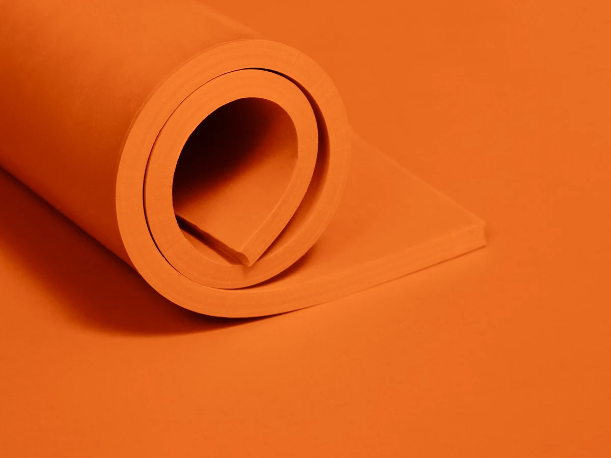 Wear-resistant — Anti-abrasion, up to +100 °C · orange · 55 Sh A (RT-NR55-OG)